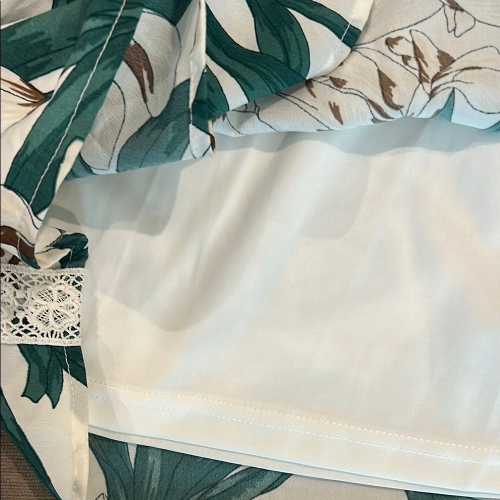 Blu Pepper Cream and Green Ruffled Smocked Sundress - Picture 7 of 7